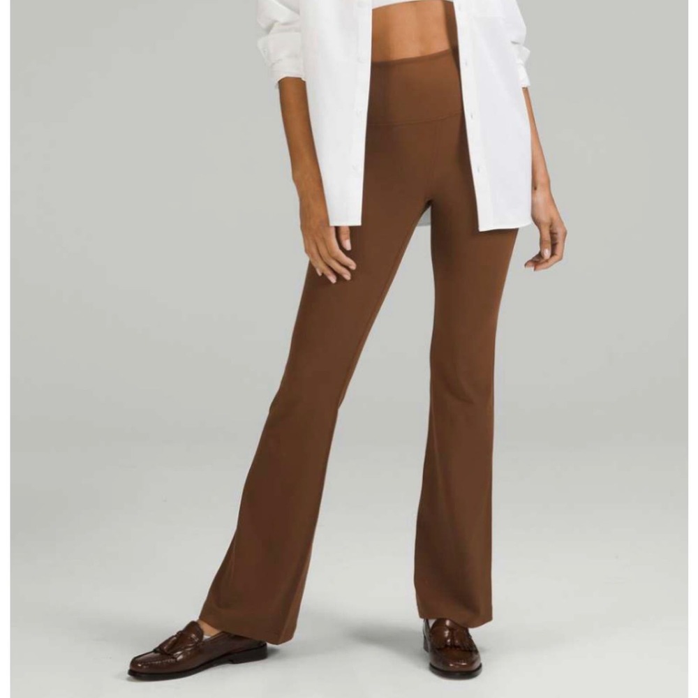 Lululemon Groove SHR Flare Pant Nulu Roasted Brown High Rise Flared Legging 8